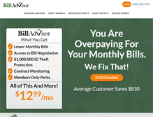 Tablet Screenshot of billadvisor.com